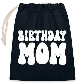 Anniversaire Mère Fête Anniversaire Maman - Sac cadeau en coton avec cordon (25 x 30 cm) - bleu marine - Devant