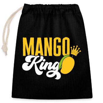 Mango Fruit Mango - Closable cotton gift bag (25x30cm) - black - Front