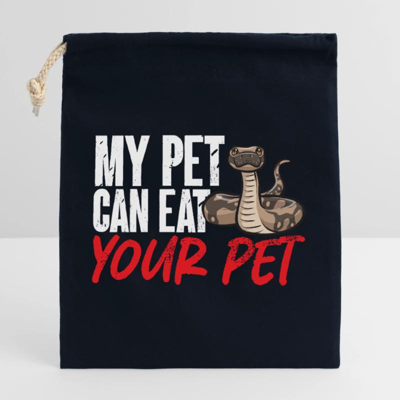 Ball Python Snake King Python Sac cadeau en coton avec cordon (25 x 30 cm)