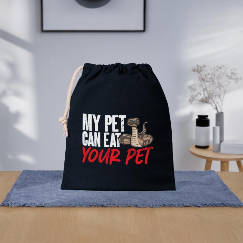 Ball Python Schlange Königspython Verschließbarer Geschenkbeutel aus Baumwolle (25x30cm)