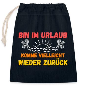Sommerurlaub Urlauber Urlaub - Verschließbarer Geschenkbeutel aus Baumwolle (25x30cm) - Navy - Vorne