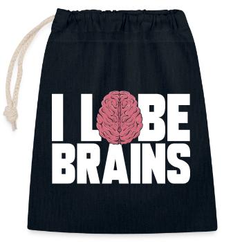 Neurology, Nurse, Brain, Neurologist - Closable cotton gift bag (25x30cm) - navy - Front