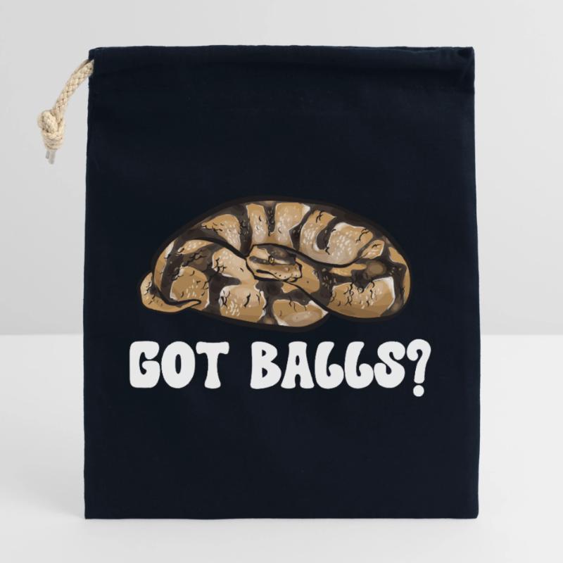 Ball Python Snake King Python Closable cotton gift bag (25x30cm)