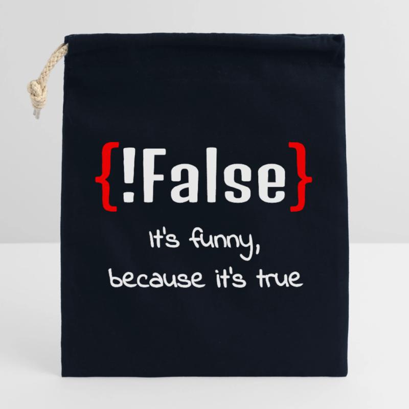 IT Informatics Computer Scientist Computer Work Gift Closable cotton gift bag (25x30cm)