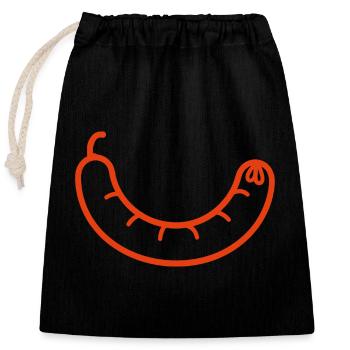 Merguez - Closable cotton gift bag (25x30cm) - black - Front