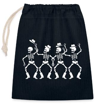 Line Dance - Closable cotton gift bag (25x30cm) - navy - Front