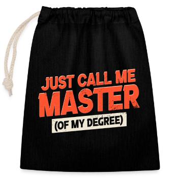 Master De Mon Diplôme | Drôle de diplôme de fin d’études - Sac cadeau en coton avec cordon (25 x 30 cm) - noir - Devant