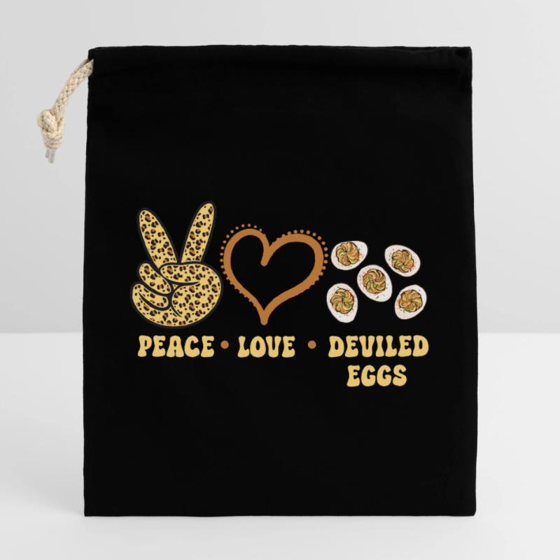 Stuffed Eggs Deviled Eggs Closable cotton gift bag (25x30cm)