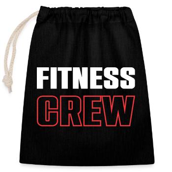 Équipe de conditionnement physique - Sac cadeau en coton avec cordon (25 x 30 cm) - noir - Devant