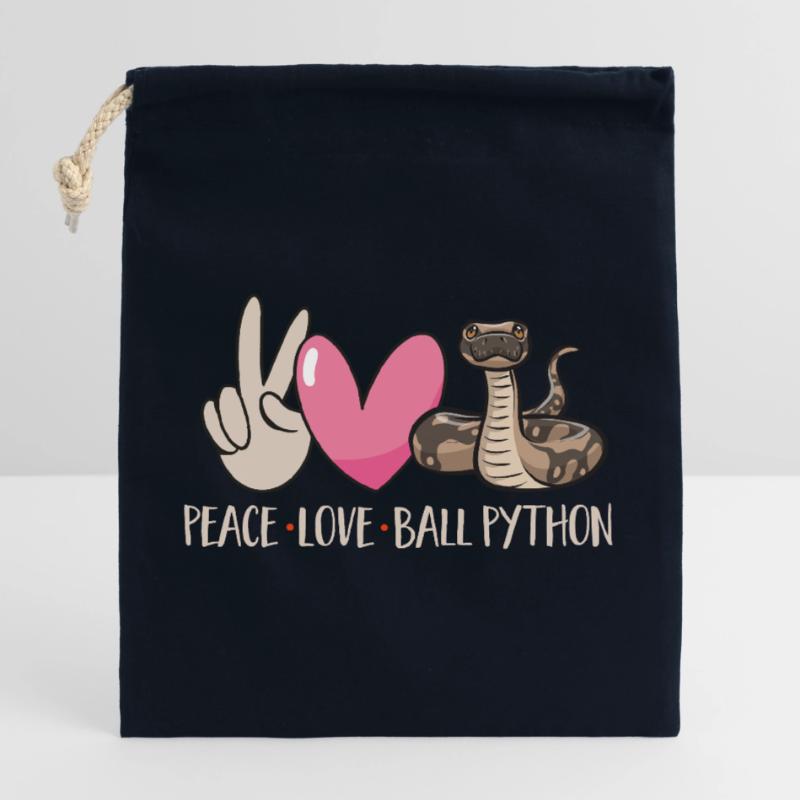 Ball Python Schlange Königspython Verschließbarer Geschenkbeutel aus Baumwolle (25x30cm)