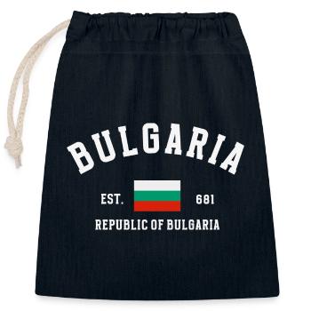 Bulgaria est 681 - Closable cotton gift bag (25x30cm) - navy - Front