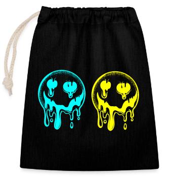 Sun, Funny, Funny, Sunshine, Funny, Summer - Closable cotton gift bag (25x30cm) - black - Front