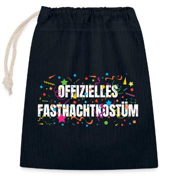 Offizielles Fastnachtkostüm - Verschließbarer Geschenkbeutel aus Baumwolle (25x30cm) - Navy - Vorne