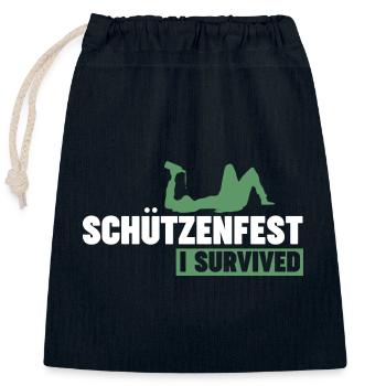 Schützenverein Schützenfest - Verschließbarer Geschenkbeutel aus Baumwolle (25x30cm) - Navy - Vorne