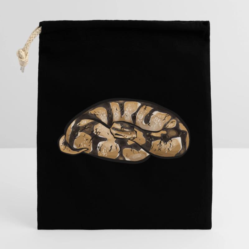 Ball Python Schlange Königspython Verschließbarer Geschenkbeutel aus Baumwolle (25x30cm)