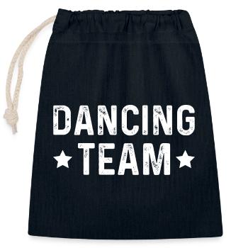 Dancing Team - Closable cotton gift bag (25x30cm) - navy - Front