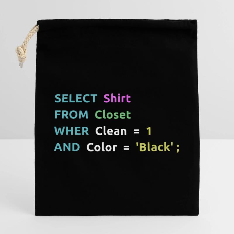 Nerd Computer Computer Work Coder Gift Idea Closable cotton gift bag (25x30cm)