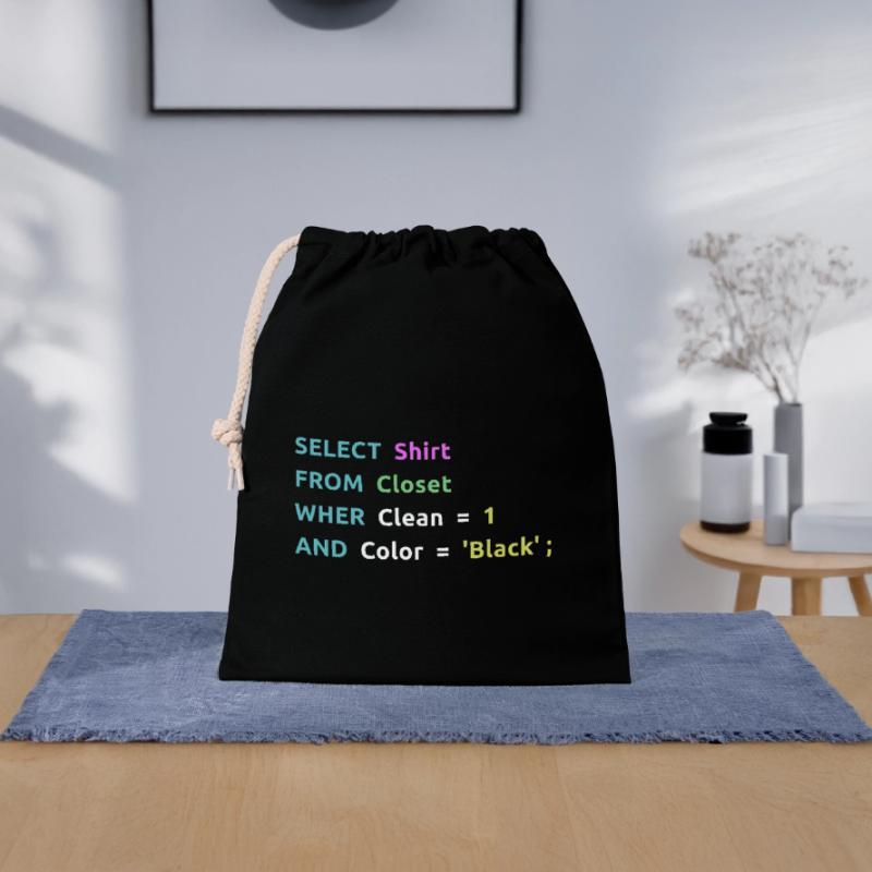 Nerd Computer Computer Work Coder Gift Idea Closable cotton gift bag (25x30cm)