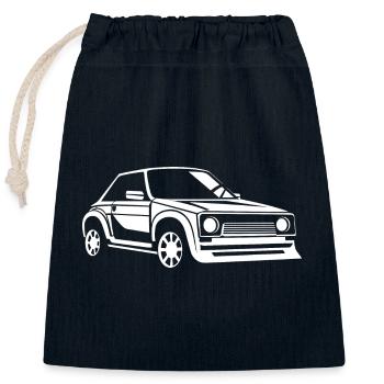 Rallye-Fahrzeug - Verschließbarer Geschenkbeutel aus Baumwolle (25x30cm) - Navy - Vorne