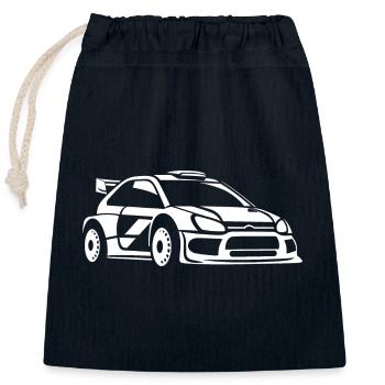Rallye-Fahrzeug - Verschließbarer Geschenkbeutel aus Baumwolle (25x30cm) - Navy - Vorne
