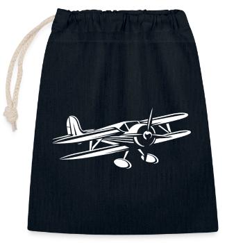 Ultraleichtflugzeuge für Flugzeuge - Verschließbarer Geschenkbeutel aus Baumwolle (25x30cm) - Navy - Vorne