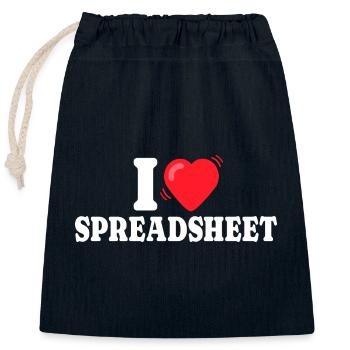 Likes Insurance Actuary Spreadsheets - Closable cotton gift bag (25x30cm) - navy - Front