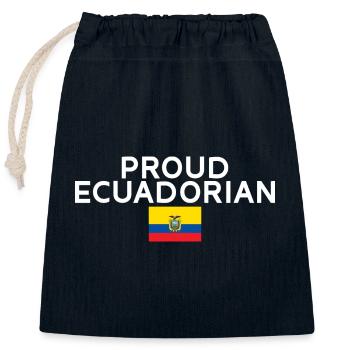 Proud Ecuadorian Ecuador Ecuadorianisch Flagge - Verschließbarer Geschenkbeutel aus Baumwolle (25x30cm) - Navy - Vorne