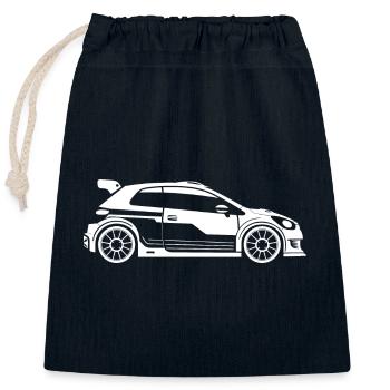 Voiutre de rallye - Sac cadeau en coton avec cordon (25 x 30 cm) - bleu marine - Devant