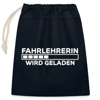 Fahrlehrerin Fahrschule Witz Fahrlehrerin Geschenk - Verschließbarer Geschenkbeutel aus Baumwolle (25x30cm) - Navy - Vorne
