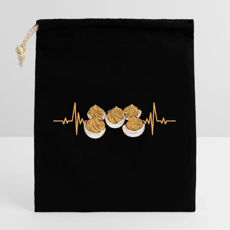 Stuffed Eggs Deviled Eggs Closable cotton gift bag (25x30cm)