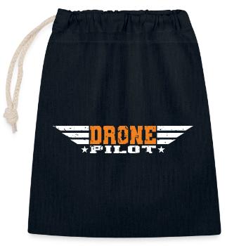 Drohnenpilot Whoop Copter FPV UAS Pilot Drone - Sac cadeau en coton avec cordon (25 x 30 cm) - bleu marine - Devant