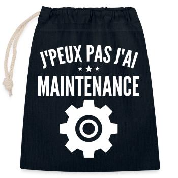 Maintenance informatique - Sac cadeau en coton avec cordon (25 x 30 cm) - bleu marine - Devant