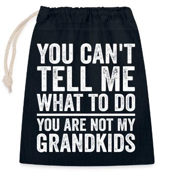 You are not my grandkids - Sac cadeau en coton avec cordon (25 x 30 cm) - bleu marine - Devant