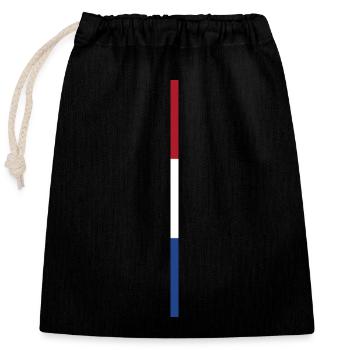 Rayures de style drapeau hollandais - Sac cadeau en coton avec cordon (25 x 30 cm) - noir - Devant
