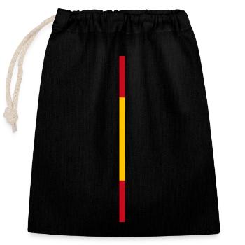 Drapeau de l’Espagne Style rayures - Sac cadeau en coton avec cordon (25 x 30 cm) - noir - Devant