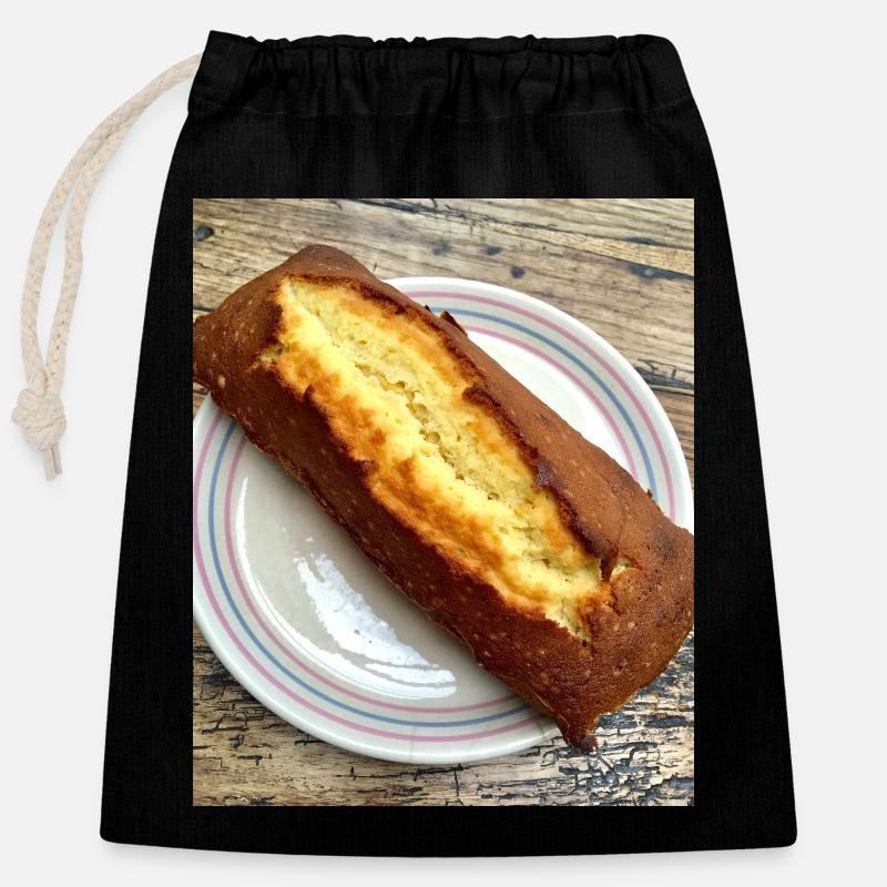 cake - Sac cadeau en coton avec cordon (25 x 30 cm) - noir