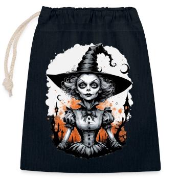 Classic Witch 3 - Closable cotton gift bag (25x30cm) - navy - Front