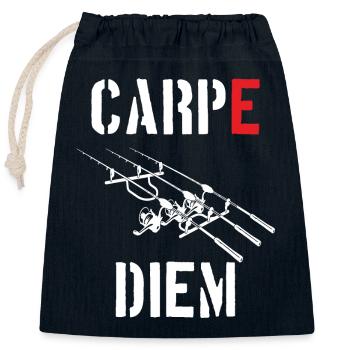 Carpe Diem Carphunter Carp Carp Carp Angler - Closable cotton gift bag (25x30cm) - navy - Front