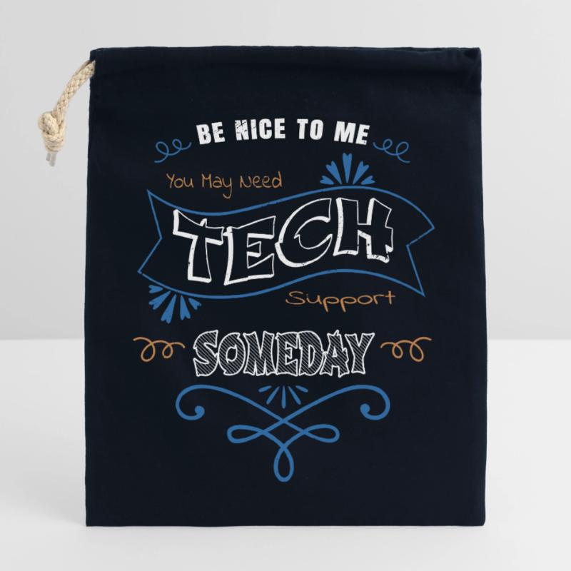 fullstack developer funny sayings present idea Closable cotton gift bag (25x30cm)