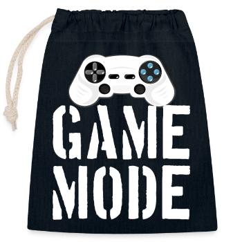 Game Mode - Closable cotton gift bag (25x30cm) - navy - Front