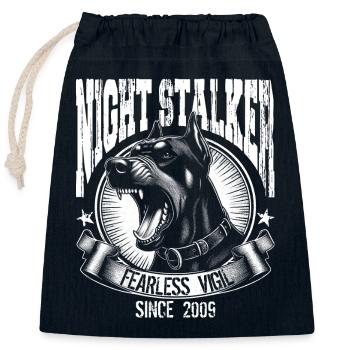 Night Stalker Doberman Fearless Vigil Doglover - Closable cotton gift bag (25x30cm) - navy - Front