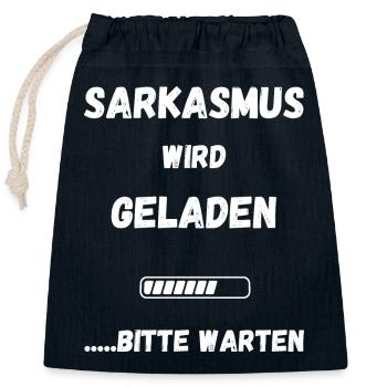 Sarkasmus wir Geladen - Verschließbarer Geschenkbeutel aus Baumwolle (25x30cm) - Navy - Vorne
