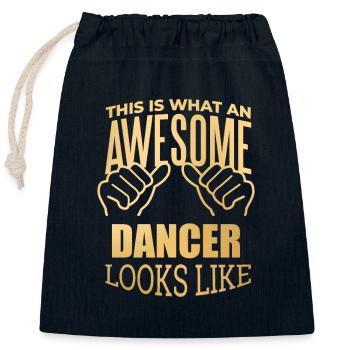 Dancer - Closable cotton gift bag (25x30cm) - navy - Front