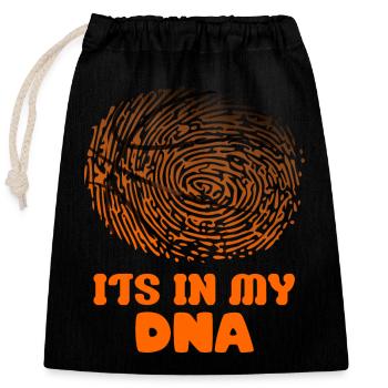 Its in my DNA Basketball - Closable cotton gift bag (25x30cm) - black - Front