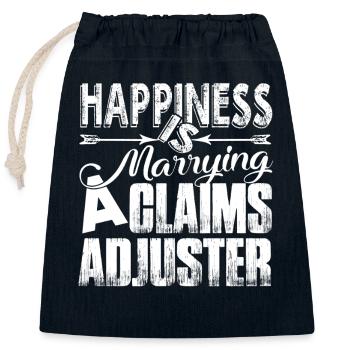 Claims Adjuster Marrying A Claims Adjuster - Closable cotton gift bag (25x30cm) - navy - Front
