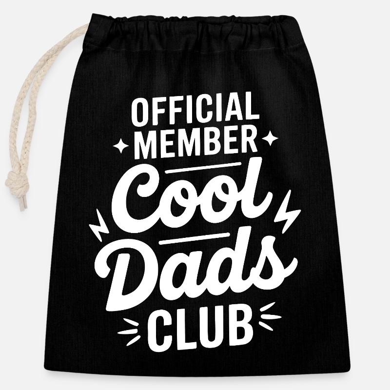Cool Dads Club Offiziell - Verschließbarer Geschenkbeutel aus Baumwolle (25x30cm) - Schwarz