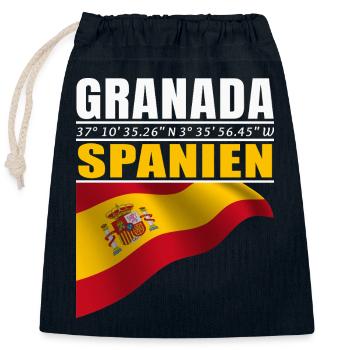 Grenade - Sac cadeau en coton avec cordon (25 x 30 cm) - bleu marine - Devant