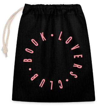 Book Lovers Club - Sac cadeau en coton avec cordon (25 x 30 cm) - noir - Devant