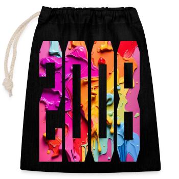 BUNT 18TH BIRTHDAY 2008 - Closable cotton gift bag (25x30cm) - black - Front