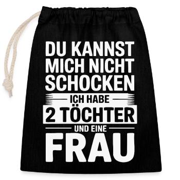 You Can't Shock Me - Nerves of Steel - Closable cotton gift bag (25x30cm) - black - Front